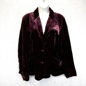Sundance Velvet Blazer in Rich Burgundy
